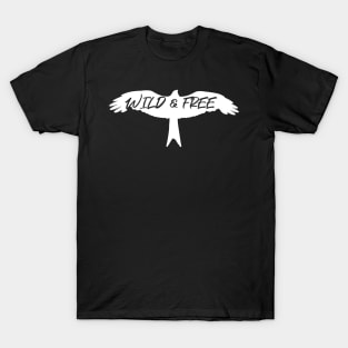 wild and free flying eagle white character T-Shirt